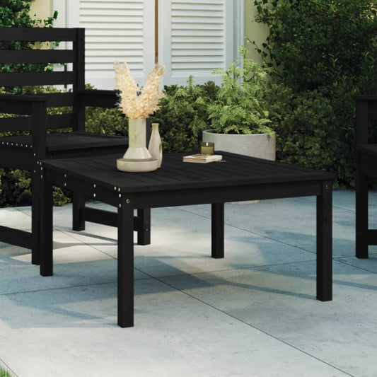 HKH Mesa de Jardim 82,5x82, Madeira de Pinho Maciça - Preto