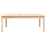 HKH Mesa de Jardim 121x82, Madeira de Pinho Maciça - Marrom