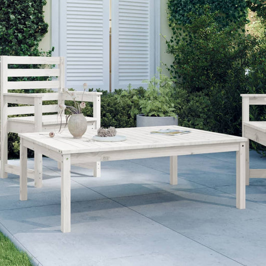 HKH Mesa de Jardim 121x82, Madeira de Pinho Maciça - Branco