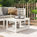 HKH Mesa de Jardim 82,5x50, Madeira de Pinho Maciça - Branco