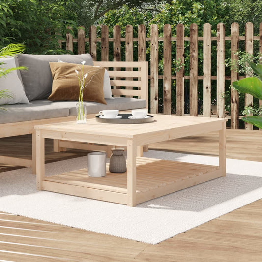 HKH Mesa de Jardim 121x82, Madeira de Pinho Maciça - Marrom