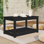 HKH Mesa de Jardim 82,5x50, Madeira de Pinho Maciça - Preto