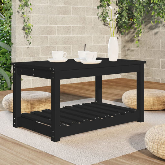 HKH Mesa de Jardim 82,5x50, Madeira de Pinho Maciça - Preto