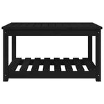 HKH Mesa de Jardim 82,5x50, Madeira de Pinho Maciça - Preto