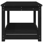 HKH Mesa de Jardim 82,5x50, Madeira de Pinho Maciça - Preto