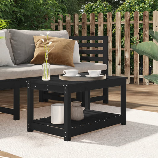 HKH Mesa de Jardim 82,5x50, Madeira de Pinho Maciça - Preto