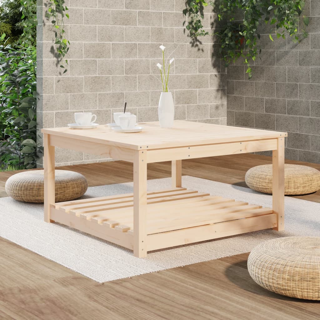 HKH Mesa de Jardim 82,5x82, Madeira de Pinho Maciça - Marrom