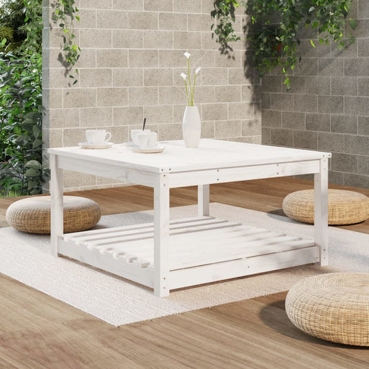 HKH Mesa de Jardim 82,5x82, Madeira de Pinho Maciça - Branco