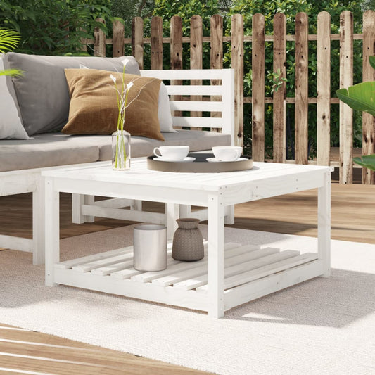 HKH Mesa de Jardim 82,5x82, Madeira de Pinho Maciça - Branco