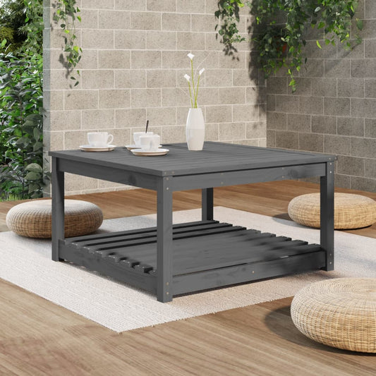 HKH Mesa de Jardim 82,5x82, Madeira de Pinho Maciça - Cinzento
