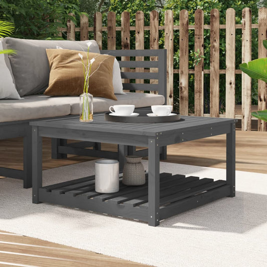 HKH Mesa de Jardim 82,5x82, Madeira de Pinho Maciça - Cinzento