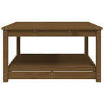 Mesa de jardín HKH 82,5x82, pino macizo marrón miel - Marrón
