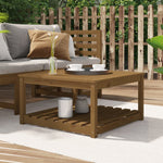 Mesa de jardín HKH 82,5x82, pino macizo marrón miel - Marrón