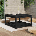 HKH Mesa de Jardim 82,5x82, Madeira de Pinho Maciça - Preto