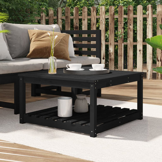 HKH Mesa de Jardim 82,5x82, Madeira de Pinho Maciça - Preto