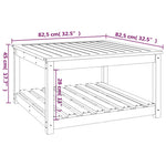 HKH Mesa de Jardín 82,5x82, Madera de Douglas Maciza - Marrón