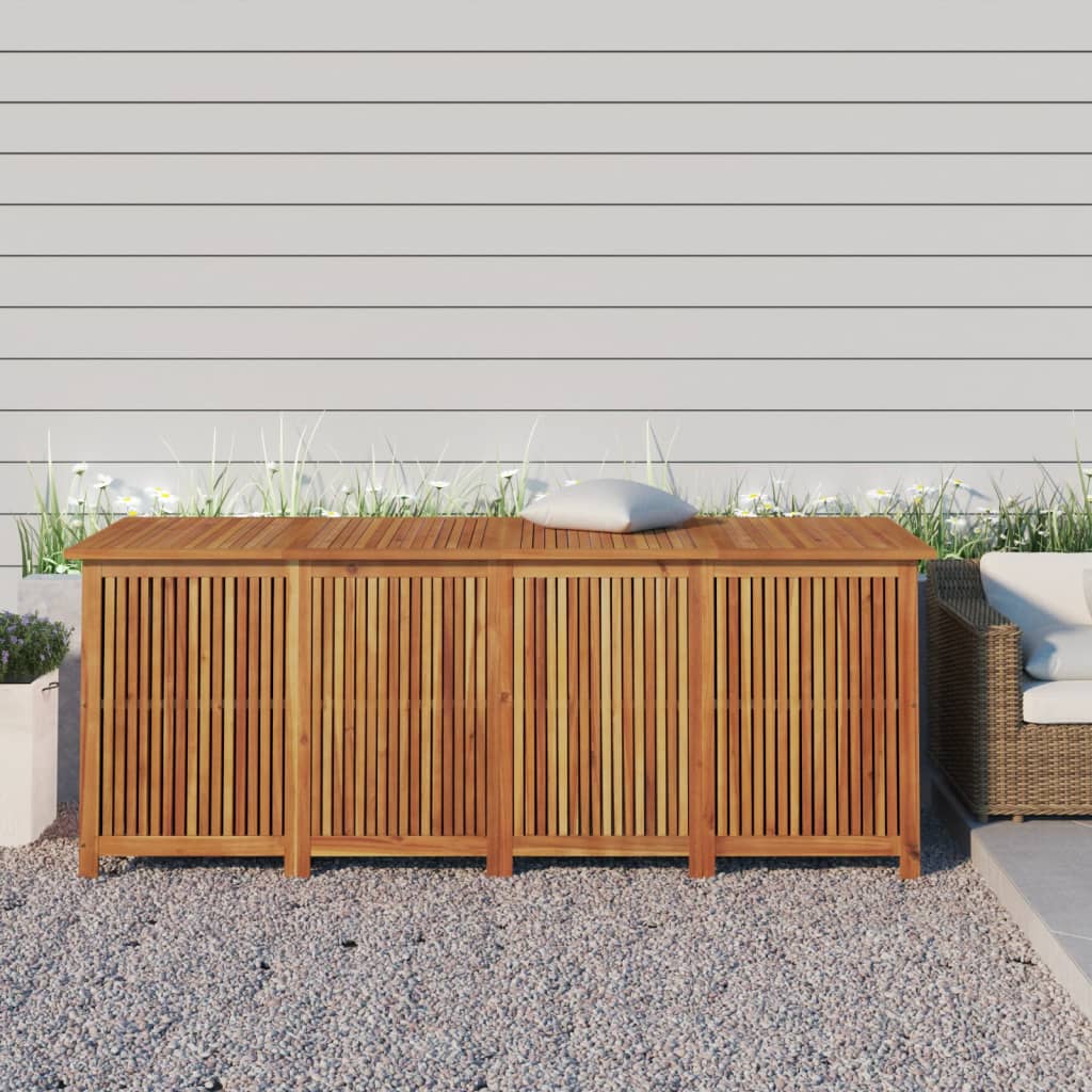 HKH Caja de Almacenamiento de Jardín Acacia Maciza - Marrón