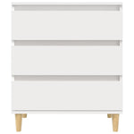 HKH Aparador Moderno em derivados de Madeira, Madeira de Eucalipto Maciça 60 X 35 X 70 Cm - Branco