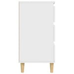 HKH Aparador Moderno em derivados de Madeira, Madeira de Eucalipto Maciça 60 X 35 X 70 Cm - Branco