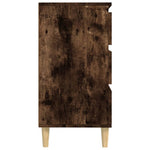HKH Aparador Moderno en derivados de Madera, Madera de Eucalipto Maciza 60 X 35 X 70 Cm - Roble Ahumado