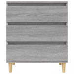 HKH Aparador Moderno en derivados de Madera, Madera de Eucalipto Maciza 60 X 35 X 70 Cm - Gris Sonoma