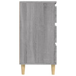 HKH Aparador Moderno en derivados de Madera, Madera de Eucalipto Maciza 60 X 35 X 70 Cm - Gris Sonoma