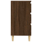 HKH Aparador Moderno en derivados de Madera, Madera de Eucalipto Maciza 60 X 35 X 70 Cm - Roble Marrón