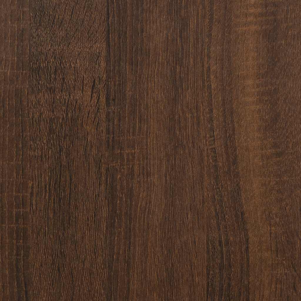 HKH Aparador Moderno en derivados de Madera, Madera de Eucalipto Maciza 60 X 35 X 70 Cm - Roble Marrón