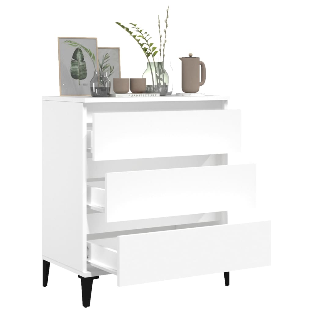 HKH Aparador em derivados de Madeira, Metal 60 X 35 X 70 Cm - Branco