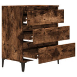 Aparador HKH en derivados de madera, metal 60 X 35 X 70 cm - Roble ahumado