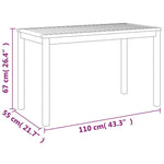 HKH Mesa de Jardim 110x55x67 Cm Madeira de Acácia Maciça - Marrom