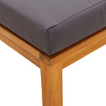 HKH Bancos de Jardim C/ Almofadões 2 Pcs 40x40x42 Acácia Maciça - Cinzento
