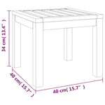 HKH Bancos de Jardim C/ Almofadões 2 Pcs 40x40x42 Acácia Maciça - Cinzento