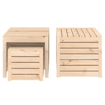 HKH 4 Pcs Conjunto De Caixas De Jardim Madeira De Pinho Maciça - Marrom