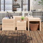 HKH 4 Pcs Conjunto De Caixas De Jardim Madeira De Pinho Maciça - Marrom