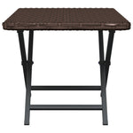 HKH Mesa Dobrável 45x35x32 Cm Vime Pe Castanho - Marrom