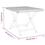 HKH Mesa Dobrável 45x35x32 Cm Vime Pe Castanho - Marrom