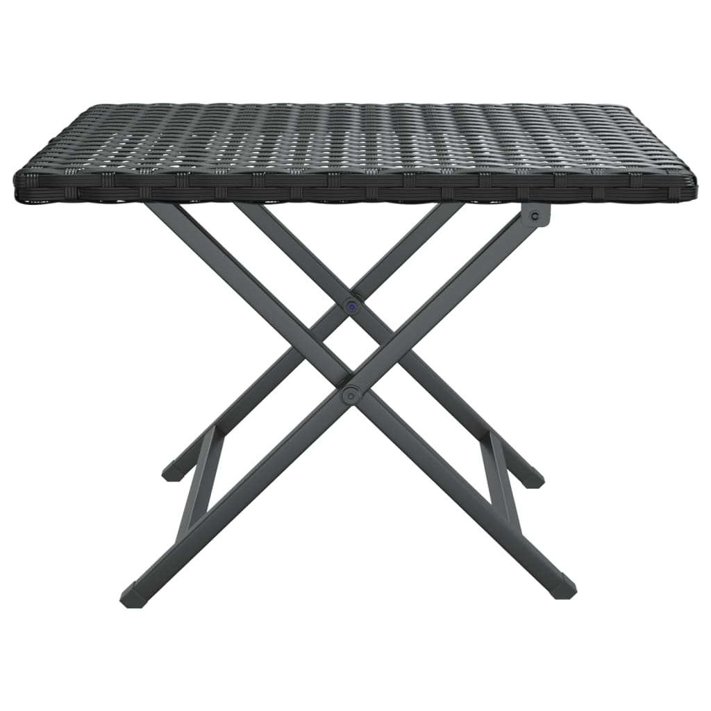 HKH Mesa Dobrável 45x35x32 Cm Vime Pe - Preto