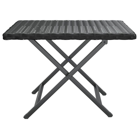 HKH Mesa Dobrável 45x35x32 Cm Vime Pe - Preto