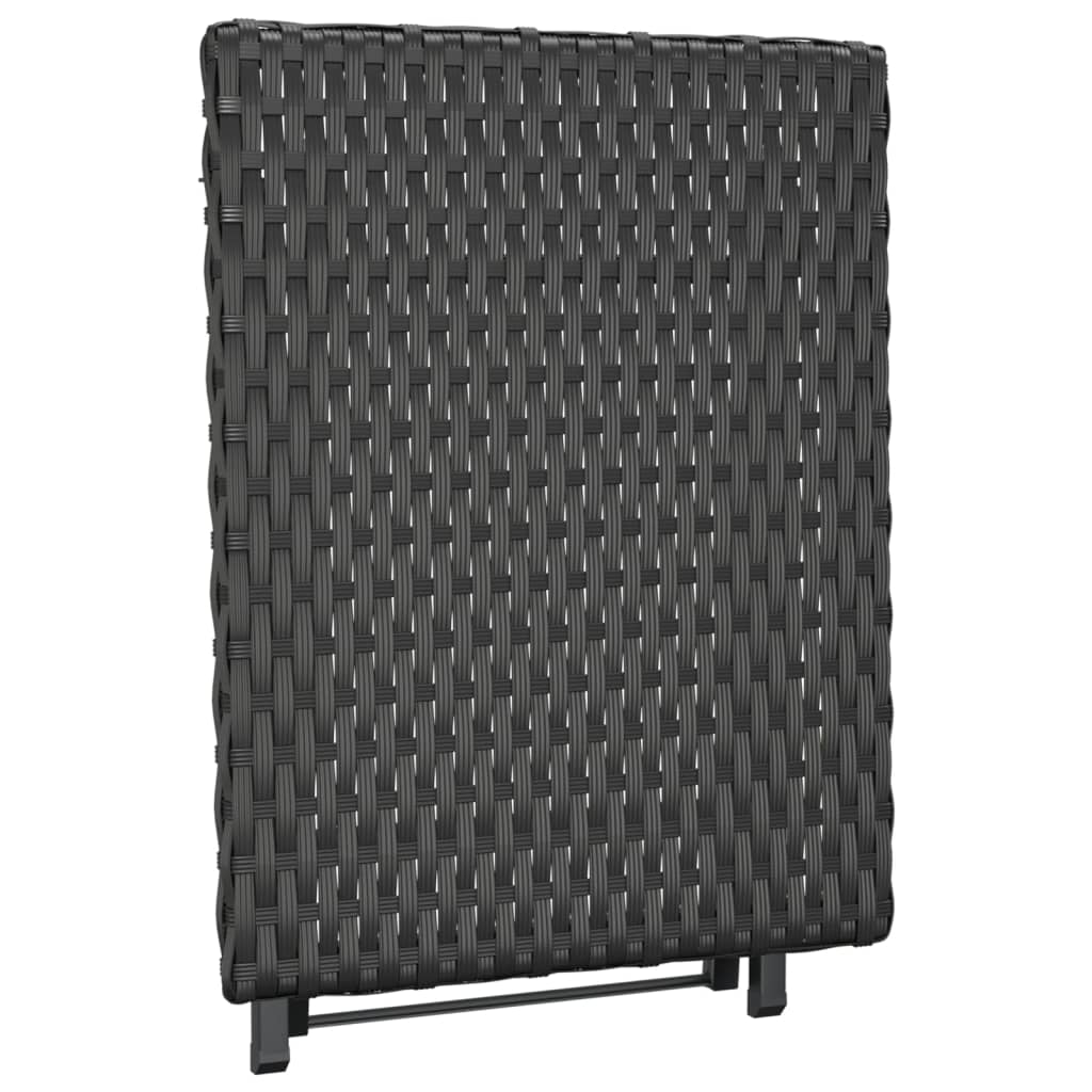 HKH Mesa Dobrável 45x35x32 Cm Vime Pe - Preto