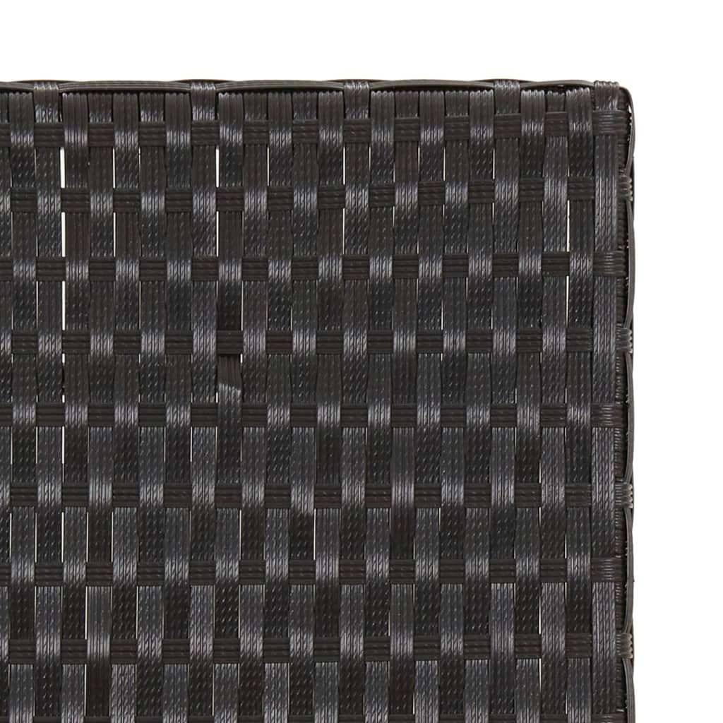 HKH Mesa Dobrável 45x35x32 Cm Vime Pe - Preto