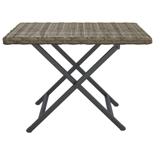 HKH Mesa Dobrável 45x35x32 Cm Vime Pe - Cinzento