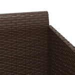 HKH Espreguiçadeira C/ Almofadões 182x118x63 Cm Vime Pe Castanho - Marrom