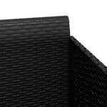 HKH Espreguiçadeira C/ Almofadões 182x118x63 Cm Vime Pe - Preto