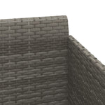 HKH Espreguiçadeira Com Almofadões Cinzentos 182x118x63 Cm Vime Pe - Cinzeto