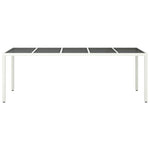 HKH 3 Pcs Conjunto Bar de Jardim com Almofadões Vime Pe - Preto