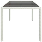 HKH 3 Pcs Conjunto Bar de Jardim com Almofadões Vime Pe - Preto