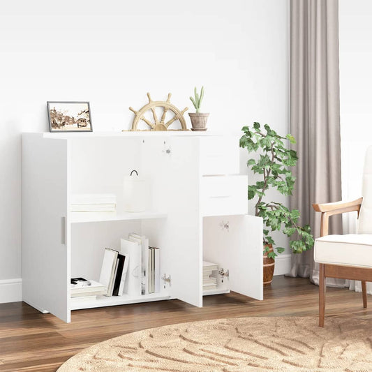 HKH Aparador Clássico em derivados de Madeira 91 X 29,5 X 75 Cm - Branco