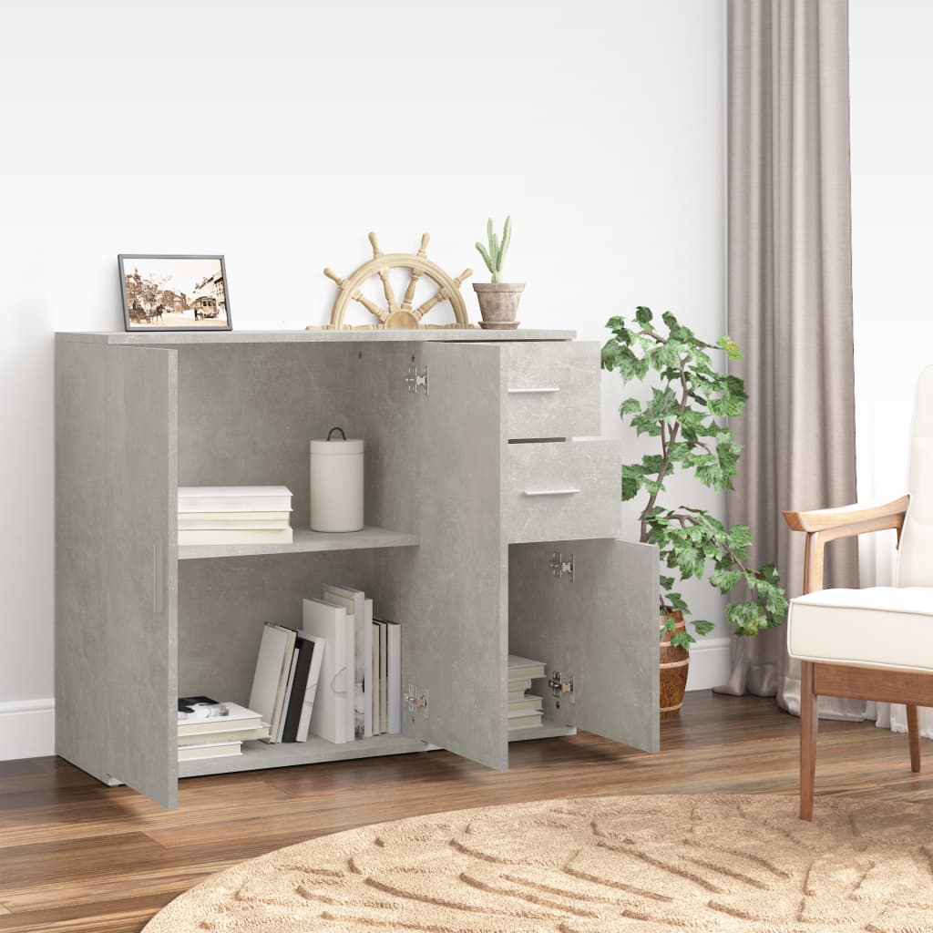 Aparador Clásico HKH en derivados de Madera 91 x 29,5 x 75 cm - Gris Cemento