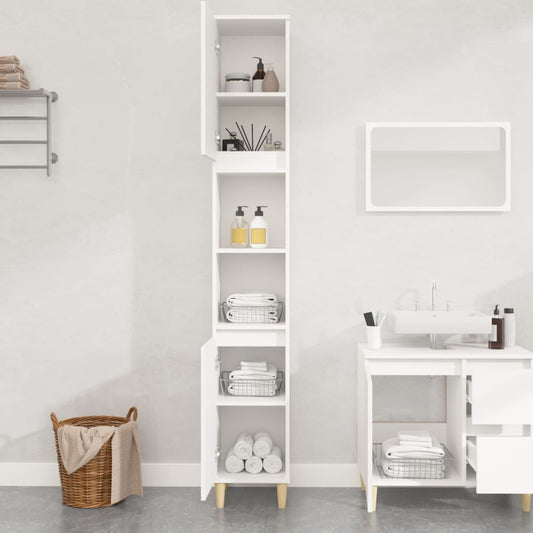 HKH Armário Casa de Banho - 30x30x190 Cm - Branco